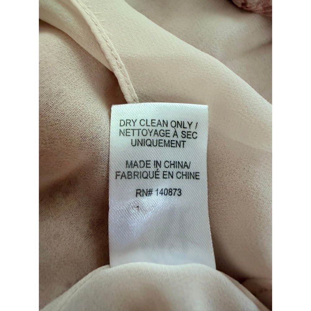 LoveShackFancy Pink Silk Ruffle Asymmetrical Floral Dress Size 2 (Runs Larger) - Picture 12 of 15